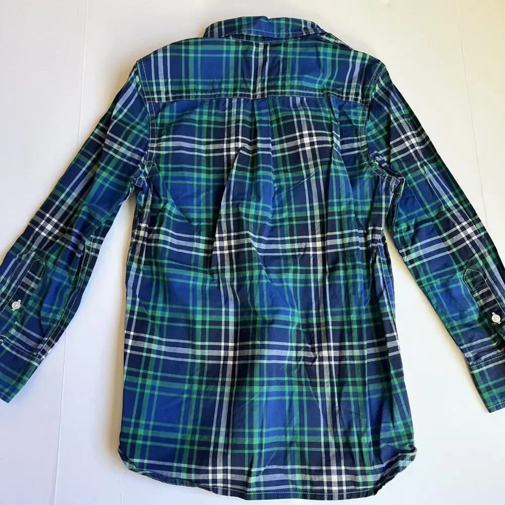 Mini Boden Plaid Button Down 7-8 - Picture 10 of 10